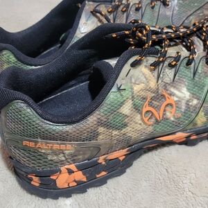 Realtree Camouflage Sneakers with Orange Accents